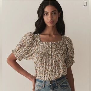 NWT Doen Farley Top in Jardin Du Chateau size Medium